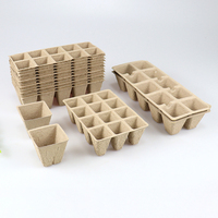 DD3192 Kits de Pot de pépinière de graines d'herbes biodégradables Pots de semis Plateau de démarrage de germination de jardin Pots de pépinière de tourbe carrés ronds