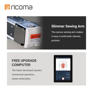 <span class=keywords><strong>Ricoma</strong></span> Máquina de Bordado Inteligente con Transferencia WiFi y Diseño USB Integrado 1200RPM para Bordado de Sombrero Profesional - Product Image 3