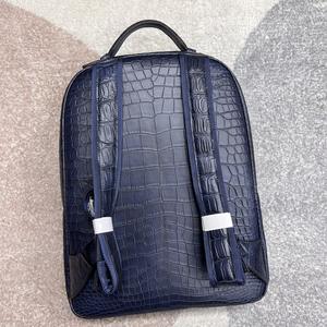 กระเป๋าเป้สะพายหลังหนังจระเข้แท้สำหรับผู้ชาย กระเป๋าเดินทางธุรกิจ กระเป๋าใส่แล็ปท็อป กระเป๋าเป้แฟชั่นหรูหราสำหรับผู้ชาย - Product Image 3