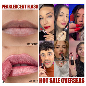 プライベートブランド 長持ちパールリップスティック 低MOQ カスタムロゴ 防水 落ちにくい ベルベット仕上げ リップスティックサプライヤー - Product Image 4