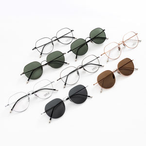 نظارات بنصف تيتانيوم بإطار بصري حرفي عالي الجودة بتصميم قابل للتعديل ولتناسب حسب الطلب - Product Image 2