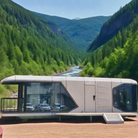 Capsule spatiale mobile de luxe préfabriquée et détachable avec salle de bain, supermarché, salle de sport, design moderne en acier