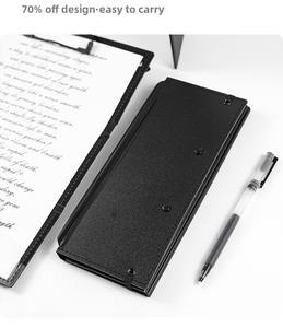 Porte-documents d'infirmière pliable en gros, planche d'écriture portable de bureau, classeur à 3 couches en plastique pour étudiants - Product Image 2