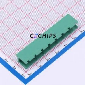 KH-F600V-8P-7.62G Plug-in Terminal Block Through hole Component (THT),P=7.62mm Connector 7.62mm Green Straight Pin 8P - Product Image 1