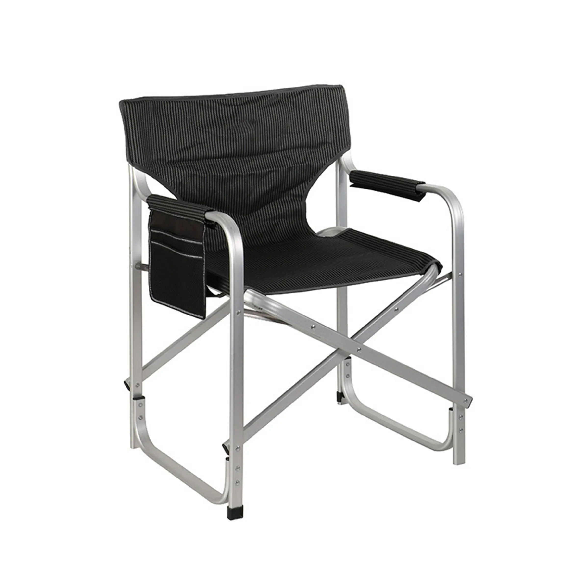 Fabrika fiyat alüminyum kamp sandalyeleri yüksek, kaliteli ahşap tahıl 2 koltuk rahat kamp sandalyeleri/