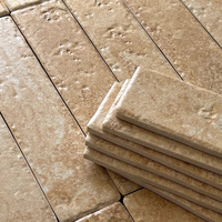 Carreaux de pierre calcaire faits à la main, petits carreaux de sol beiges, carreaux de porcelaine rétro pour la maison, les boutiques et les escaliers de café (sol et mur)