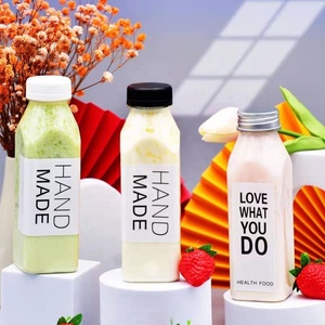 Reusable PET 120ml 150ml <b>200ml</b> 250ml WaterJuice Plastic <b>Bottle</b> Square Clear Screw Cap Plastic <b>Bottles</b> for Beverage Packaging - Product Image 2