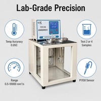 Testeur automatique de viscosité cinématique des produits pétroliers avec tube capillaire Ubbelohde et contrôle de température pour huile de lubrification