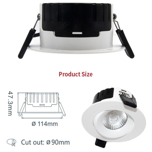 Projecteurs rotatifs modernes G10 en gros, résistants au feu, LED COB encastrés IP44 AC220-240V pour <span class=keywords><strong>plafond</strong></span> <span class=keywords><strong>de</strong></span> <span class=keywords><strong>salle</strong></span> <span class=keywords><strong>de</strong></span> <span class=keywords><strong>bain</strong></span> intérieure - Product Image 3