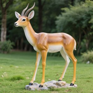 تمثال يشبه الغزلان مخصص راتنج فرب في الهواء الطلق دائم طوال الموسم حديقة زينة مطعم مدخل حديقة النحت المناظر الطبيعية العامة - Product Image 4