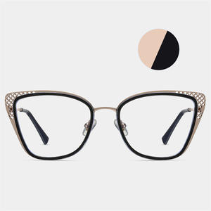 87261 Montura de Gafas Metálicas TR90 con Forma de Mariposa, Montura Completa, Protección Anti Luz Azul, Unisex - Product Image 1