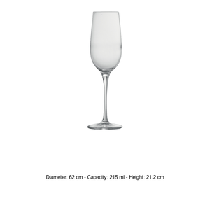 Copa de Champán de Cristal Inventa, 19 cl, Altura 21.2 cm, Diámetro 6.2 cm, Bormioli Rocco - Product Image 3