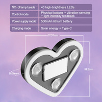 Lumières Décoratives Néon Romantiques Solaires LED pour Vitrines, Lumière LED USB en Forme de Cœur ou Arc-en-Ciel pour Voiture