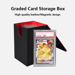 Boîte de rangement pour jeux de cartes à collectionner en cuir PU de qualité supérieure avec fermeture magnétique, pour jeux de société, tarot, BGS/TCG, cartes Pokémon - Product Image 1
