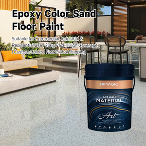 Pintura Epóxica de Dos Componentes <span class=keywords><strong>Autonivelante</strong></span> Impermeable para Pisos de Arena Coloreada, Revestimiento Líquido con Brocha para Pisos de Concreto - Product Image 2