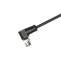 Connecteur mâle KRONZ M12 4 broches à angle droit, câble PVC pré-assemblé non blindé, étanche IP67, résistant aux vibrations, circulaire industriel