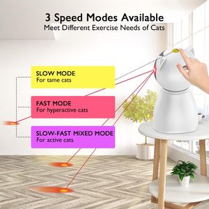 Juguete láser de gato activado por movimiento recargable de trayectoria aleatoria real automático, juguetes interactivos para gatos de interior - Product Image 4