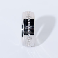 Cincin Kawin Berlian Buatan Laboratorium 0.4CT VVS Potongan Brilian Bersertifikat IGI Berkualitas Tinggi Perak Sterling 925 Emas Putih