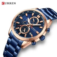 Jam Tangan Quartz Sport Kasual Curren 8445 untuk Pria, Jam Tangan Mewah Merk Ternama, Jam Tangan Pria Fashion, Reloj Chronograph