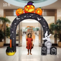 Gran oferta, lleno de infantilismo, sombrero de caramelo inflable de Halloween en murciélago de calabaza, decoraciones de Halloween, inflables al aire libre