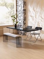 Tabouret de maquillage transparent acrylique gnl chaise de salle à manger banc de coiffeuse en cristal de mode