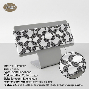 Bandas Elásticas para el Cabello con Estampado Deportivo Jachon, Bandas para el Cabello de Yoga Absorbentes de Sudor, Diadema para Mujeres y Hombres, Banda para la Cabeza para Correr al Aire Libre, Pañuelo para la Cabeza - Product Image 2
