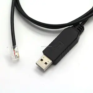 Câble série adaptateur RS422 USB mâle vers RJ12 6P6C à tête de cristal de fabrication