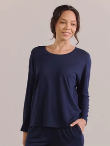 Conjuntos de pijama modal de alta qualidade para mulheres sólido PJ Lounge Wear com cintura elástica encerramento confortável Sleepwear para a primavera - Product Image 6