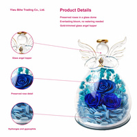 BH Eternal Flower Archangel, boîte cadeau romantique en verre avec rose sous cloche, pour la Saint-Valentin et la fête des mères