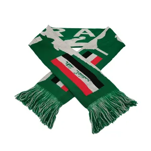 scarfs 2024 and custom sublimated football scarf polyester custom design and size football scarf