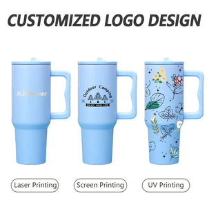 2024 Hot Bán Tùy Chỉnh Thép Không Gỉ Leakproof Uống Trực Tiếp Nắp Du Lịch Cốc Chân Không 40Oz Cốc Với Xử Lý Và Gấp Rơm - Product Image 2