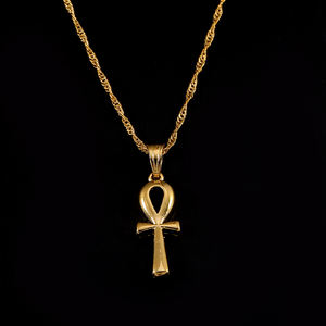 Egiziano Ankh Croce Pendente Della Collana Donna Oro Delle Ragazze di Colore Egitto Geroglifici Dei Monili di Fascini - Product Image 6