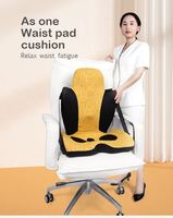 Ensemble d'oreillers de soutien lombaire en mousse à mémoire de forme coussins de siège de voiture de chaise de bureau lavables Massage Portable Non toxique améliore le confort du dos