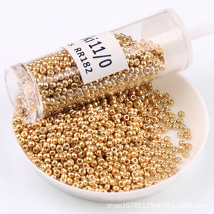 Boîte de 10g / Bouteille Perles de rocaille MIYUKI rondes électroplaquées or et argent, <span class=keywords><strong>en</strong></span> <span class=keywords><strong>verre</strong></span> émaillé, longue durée, pour bijoux et ornements DIY - Product Image 5