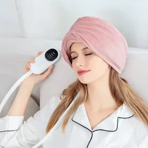 Massageador de cabeça aquecida de compressão a quente para dormir, produto portátil para viagens em casa, nova tendência