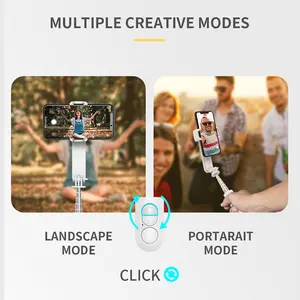 Build-in Fill Light mini cầm tay ổn định gimbal điện thoại di động tiktok vlog sống điện thoại di động Selfie Stick Chân máy L09