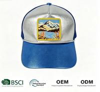 Topi Trucker 5 Panel Kualitas Premium Bordir Logo Custom Gaya Print Pria Snapback Mesh Foam Dengan Logo Custom