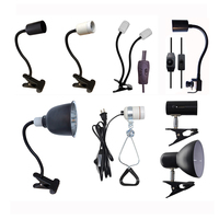 Support de Lampe Chauffante pour Reptiles avec Câble E27, Douille Murale en Céramique, Support de Lampe Chauffante pour Reptiles