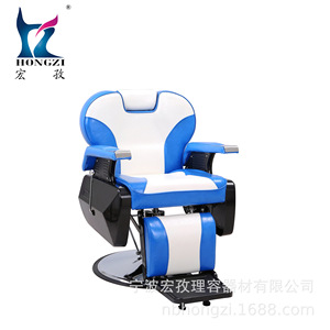 Hongzi Barber <b>Chair</b> HZ8702A-BU Reclining 360 Degree <b>Rotation</b> Height Adjustable Ergonomic For Hair Salon - Product Image 4