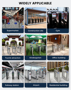 Tourniquet à balançoire à haute vitesse personnalisable - Reconnaissance faciale, prend en charge la numérisation des empreintes digitales/QR/carte d'identité, idéal pour les bureaux - Product Image 5