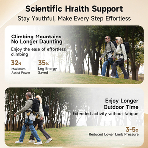 หุ่นยนต์เสริมโครงกระดูกแบบสวมใส่ได้ น้ำหนักเบาพิเศษ 2 กก. ทำจากคาร์บอนไฟเบอร์ ปรับได้ 6 ระดับ ป้องกันน้ำ IP54 เหมาะสำหรับการเดินป่า ปีนเขา และกิจกรรมกลางแจ้ง - Product Image 2