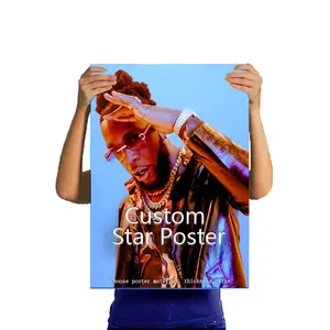 Factory price custom full color movie star 3d burna boy poster printing