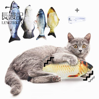 2022 Amazon Explosive Electric Fish Lustige Katzen simulation Fisch USB wird springen Katzen spielzeug