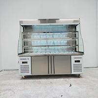 Réfrigérateur commercial à vitrine ouverte pour restaurant, à température unique, pour la conservation de Malatang et de plats chauds