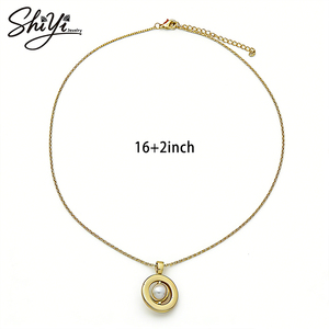 <span class=keywords><strong>Collana</strong></span> di Lusso con Globo Rotante, Ciondolo a Sfera Girevole in Rame Placcato Oro, Gioielli alla Moda Anti-Appannamento - Product Image 3