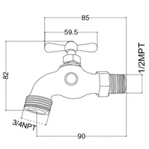 Robinet de <span class=keywords><strong>jardin</strong></span> décoratif extérieur vintage de haute qualité, robinet <span class=keywords><strong>en</strong></span> laiton antique, robinet à bec - Product Image 2