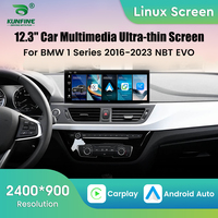 Radio para Auto KUNFINE de 12.3 Pulgadas con Sistema Linux para BMW Serie 1 2016-2023, Sistema NBT EVO, Reproductor Multimedia, Navegación GPS, Carplay Inalámbrico