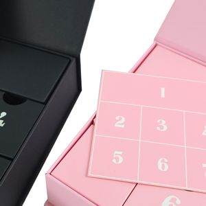 Mới được thiết kế tùy chỉnh màu đen hồng 7 ngày đếm ngược lịch hộp rỗng sang trọng phiêu lưu lịch hộp - Product Image 2