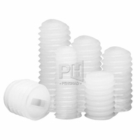 Vis de machine en nylon durable, monobloc, avec base en plastique blanc, pour jeu de vis sans tête M3M4M5M6M8, matériel industriel