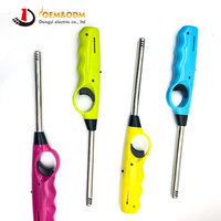 Briquet à gaz électrique rechargeable Dongyi 2025 OEM 268 mm pour camping, barbecue, cigares, avec logo personnalisé